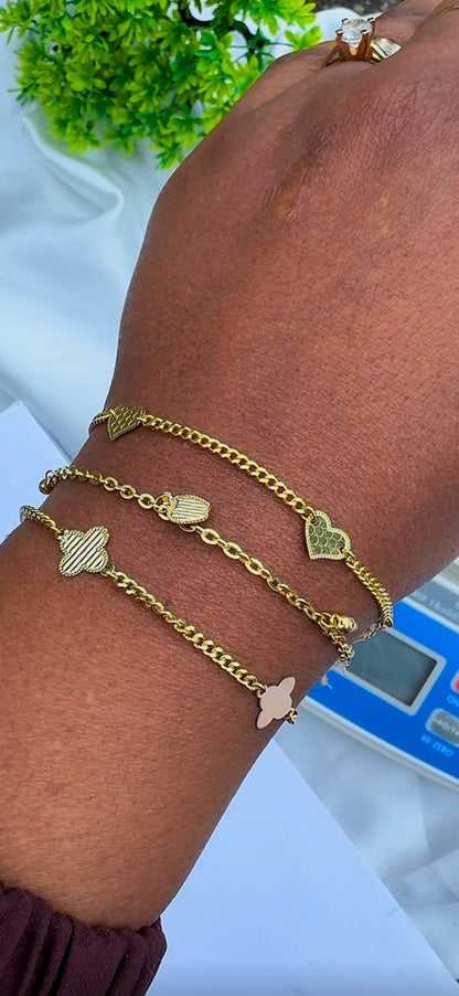 Degar 18Karat Pure Gold Anklets 10.5 Inches