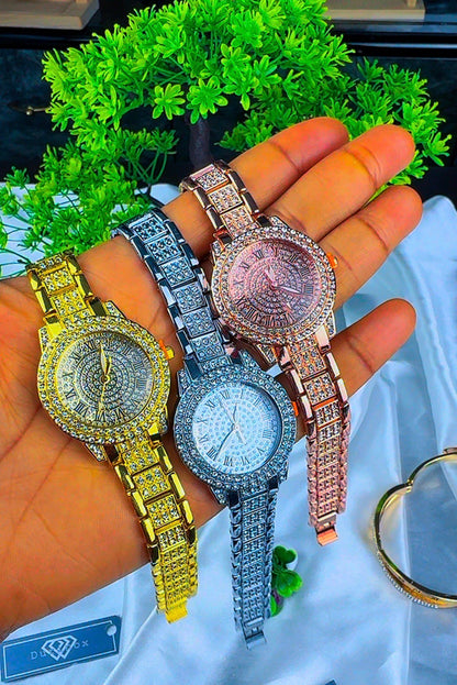 Diiddam Quality 2pc Fashion Wristwatch & Bracelet Set Quartz Watches For Women