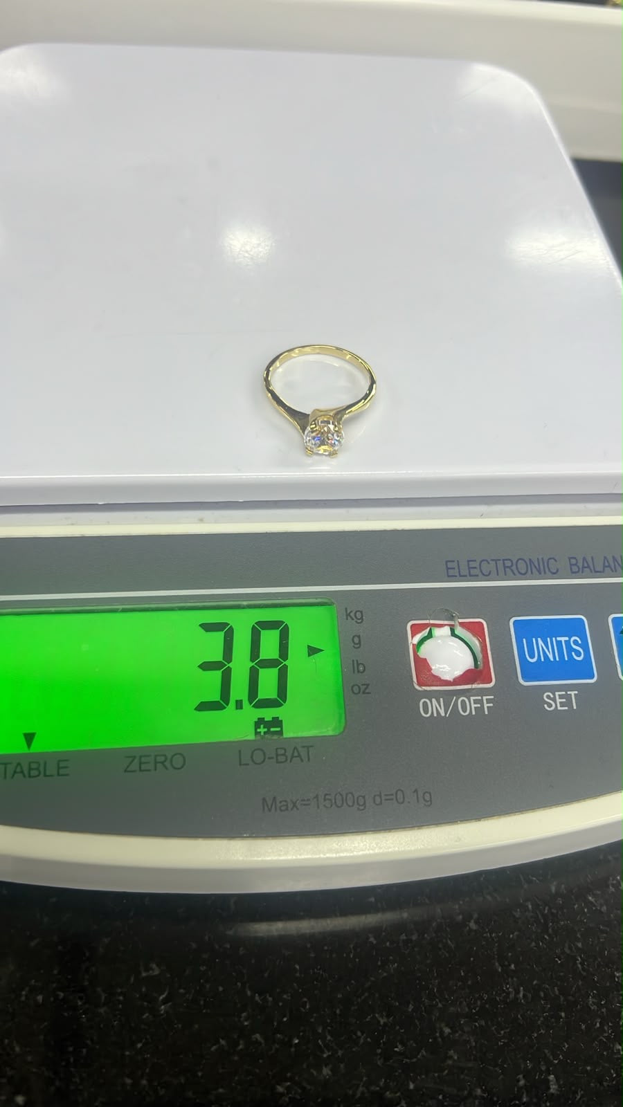 18K Solid Gold Engagement Ring For Women | Sizes 8 & 9