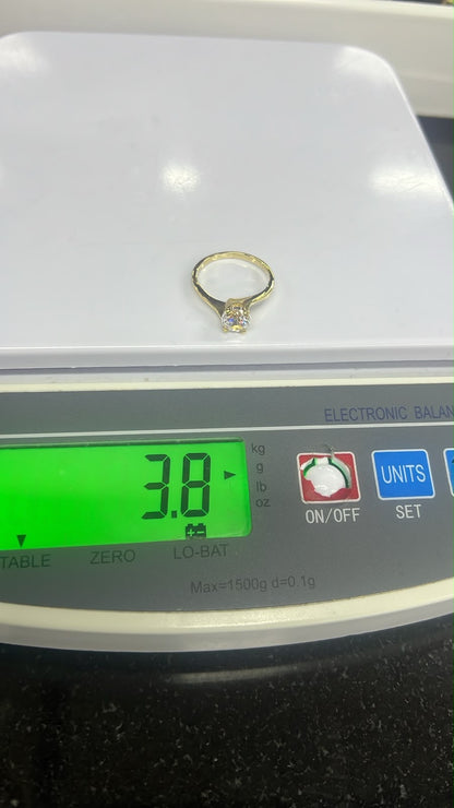 18K Solid Gold Engagement Ring For Women | Sizes 8 & 9
