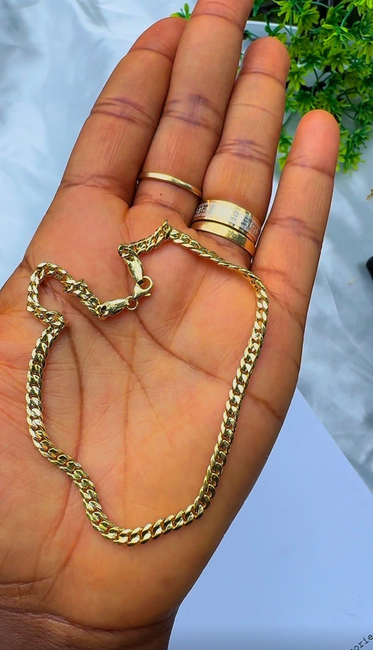 18K Solid Gold Cuban Anklet | 10 Inches | 3.4g