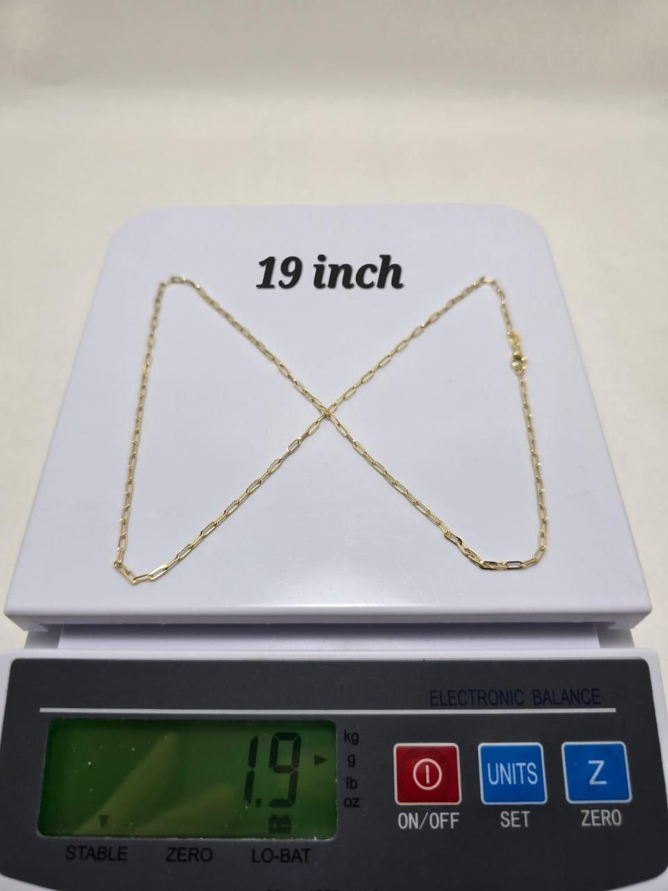 Defad 18K Pure Gold Chain Necklace 18 Inches