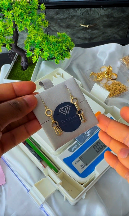 18ct Real Gold Drop Earrings | 1.1g