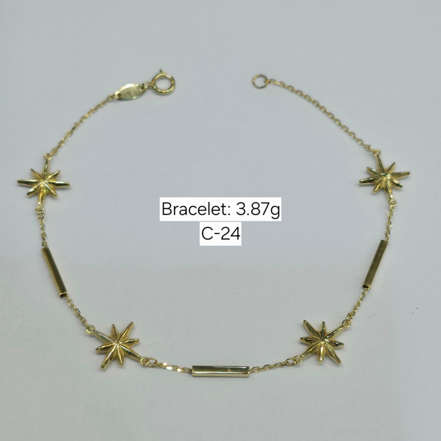 Deegacc 18K Real Gold Bracelet 7.5 Inches