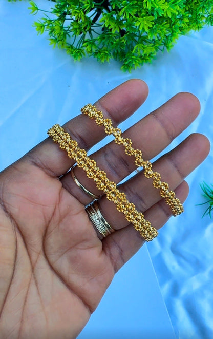 21 Karat Real Gold Bangles With Extension - 8 Inches | 8.3g | 12.2g