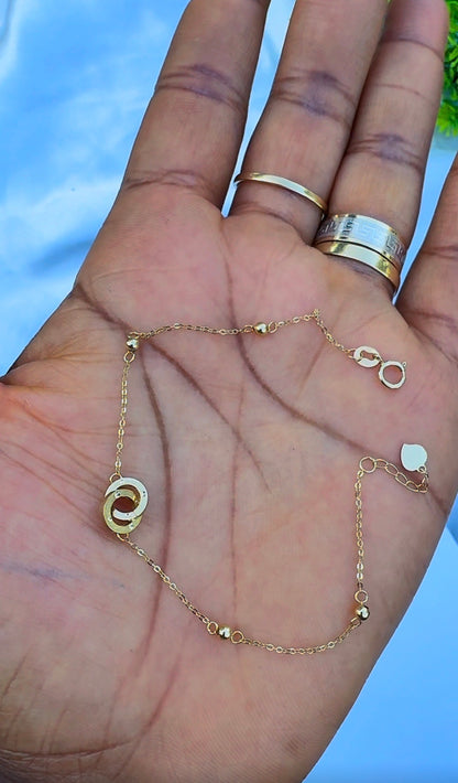 18K Solid Gold Dainty Lightweight Bracelet | Very Fragile (1g) (Extra)