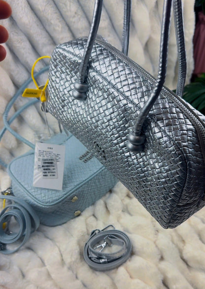 Blue Woven Barrel Women’s Bag | LARYZ Everyday - 037 | Medium-Big