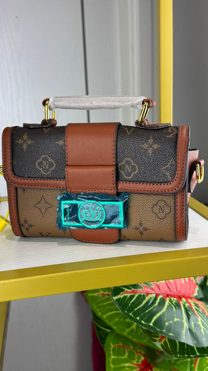 2-Tone Brown Structured Women's Handbag | LARYZ Everyday - 021
