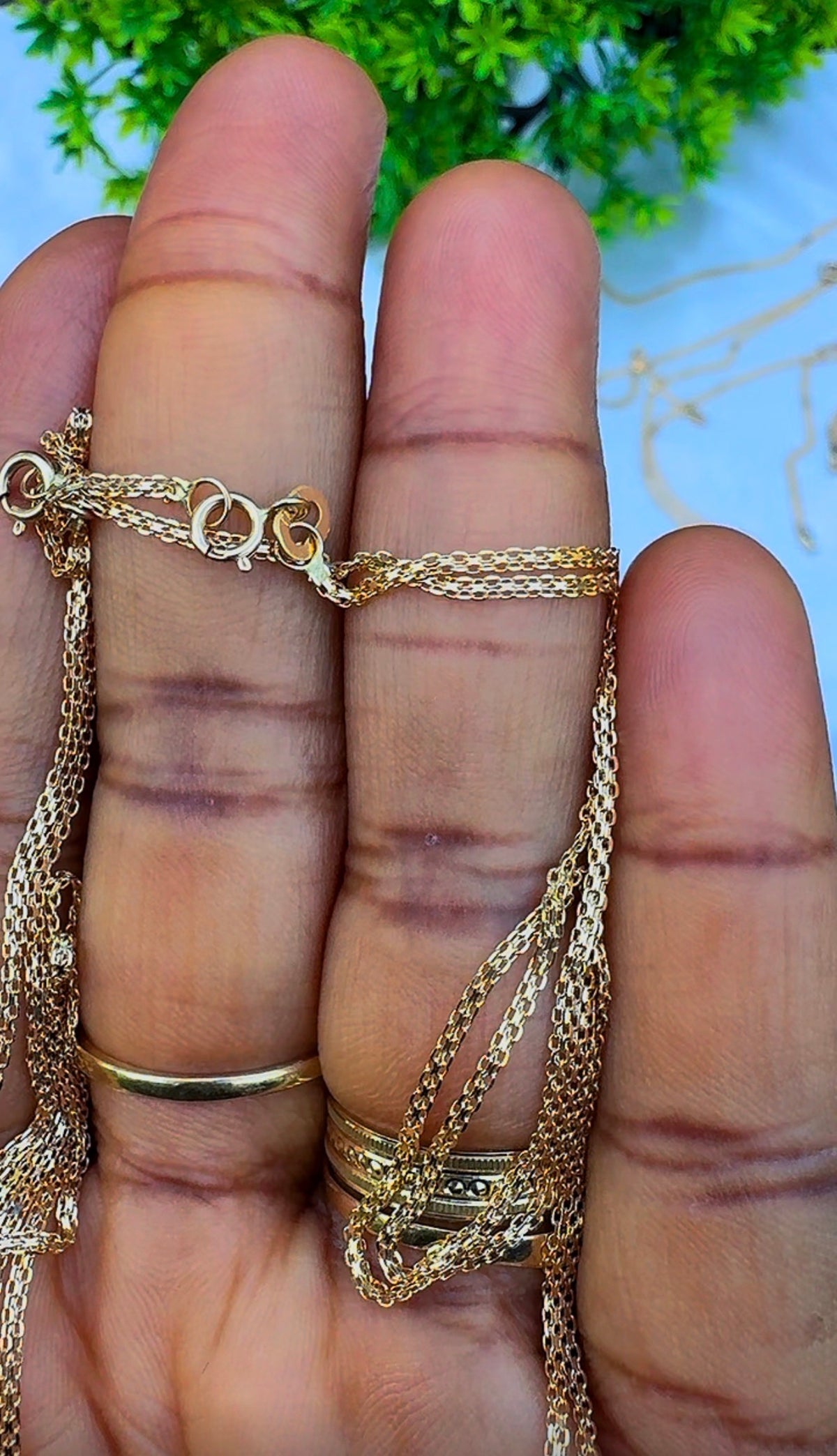 18ct Solid Gold Carpet Chain 20 Inches | Lightweight (1mm) | 1.74g