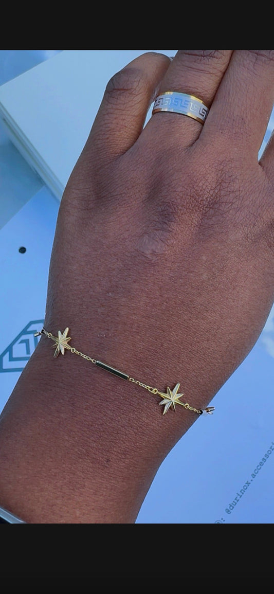 Deegacc 18K Real Gold Bracelet 7.5 Inches