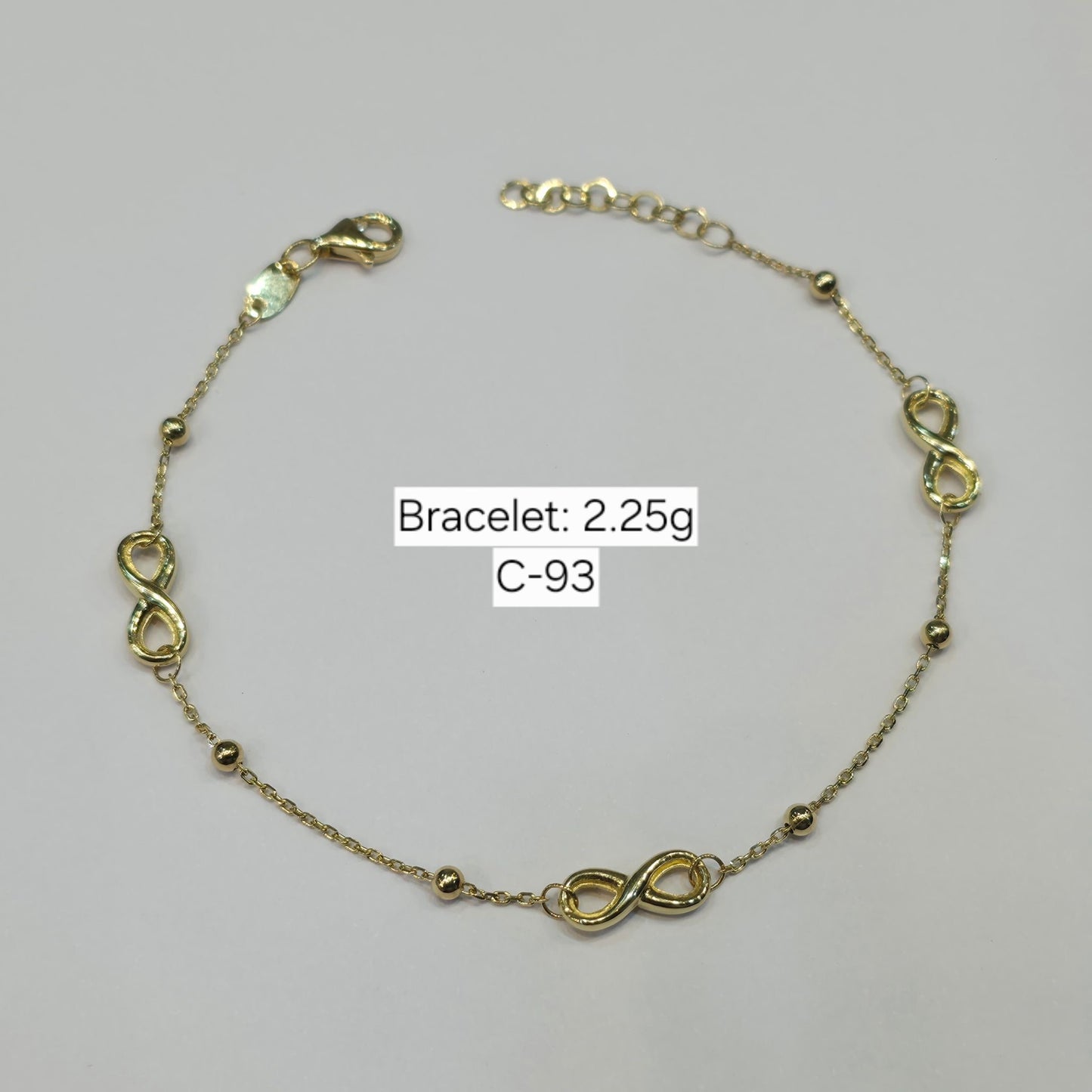 Dufagg 18K Solid Gold Bracelets 7.5 Inches