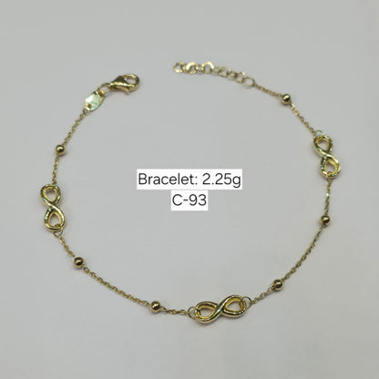 Dufagg 18K Solid Gold Bracelets 7.5 Inches