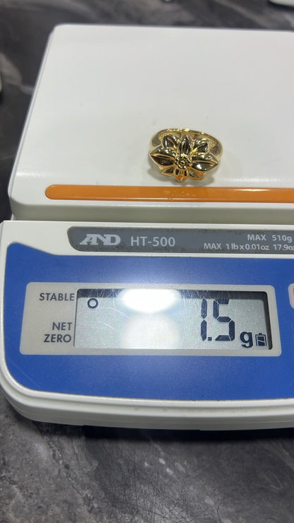 18K Solid Gold Chunky Fashion Rings For Women- Lightweight 1g or Less (Extra Extra)