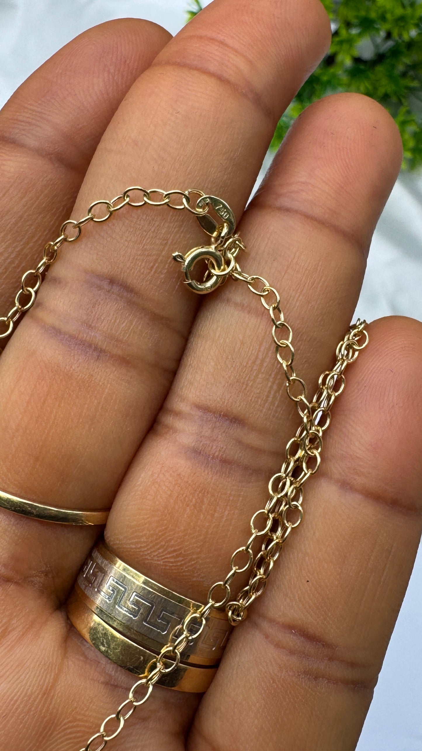 18K Solid Gold Heart Padlock & Toggle Clasp Chain Necklace (2.1g) | 18 Inches