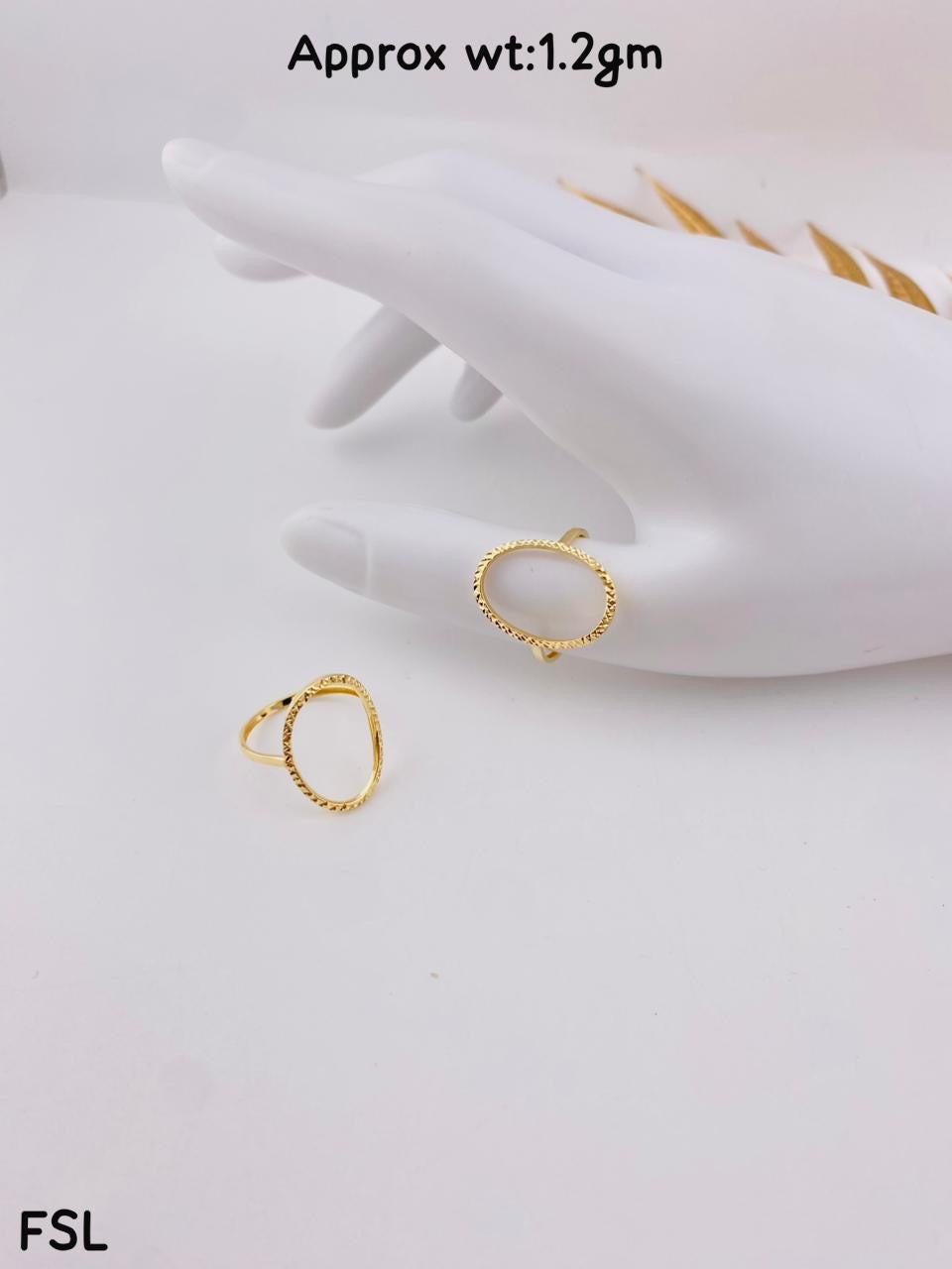 Deggam 18ct Solid Gold Women Fashion Rings