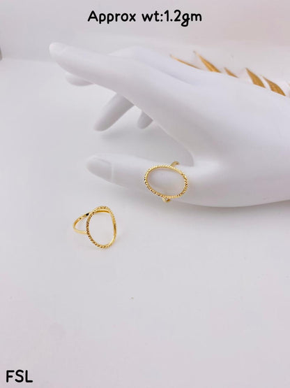 Deggam 18ct Solid Gold Women Fashion Rings