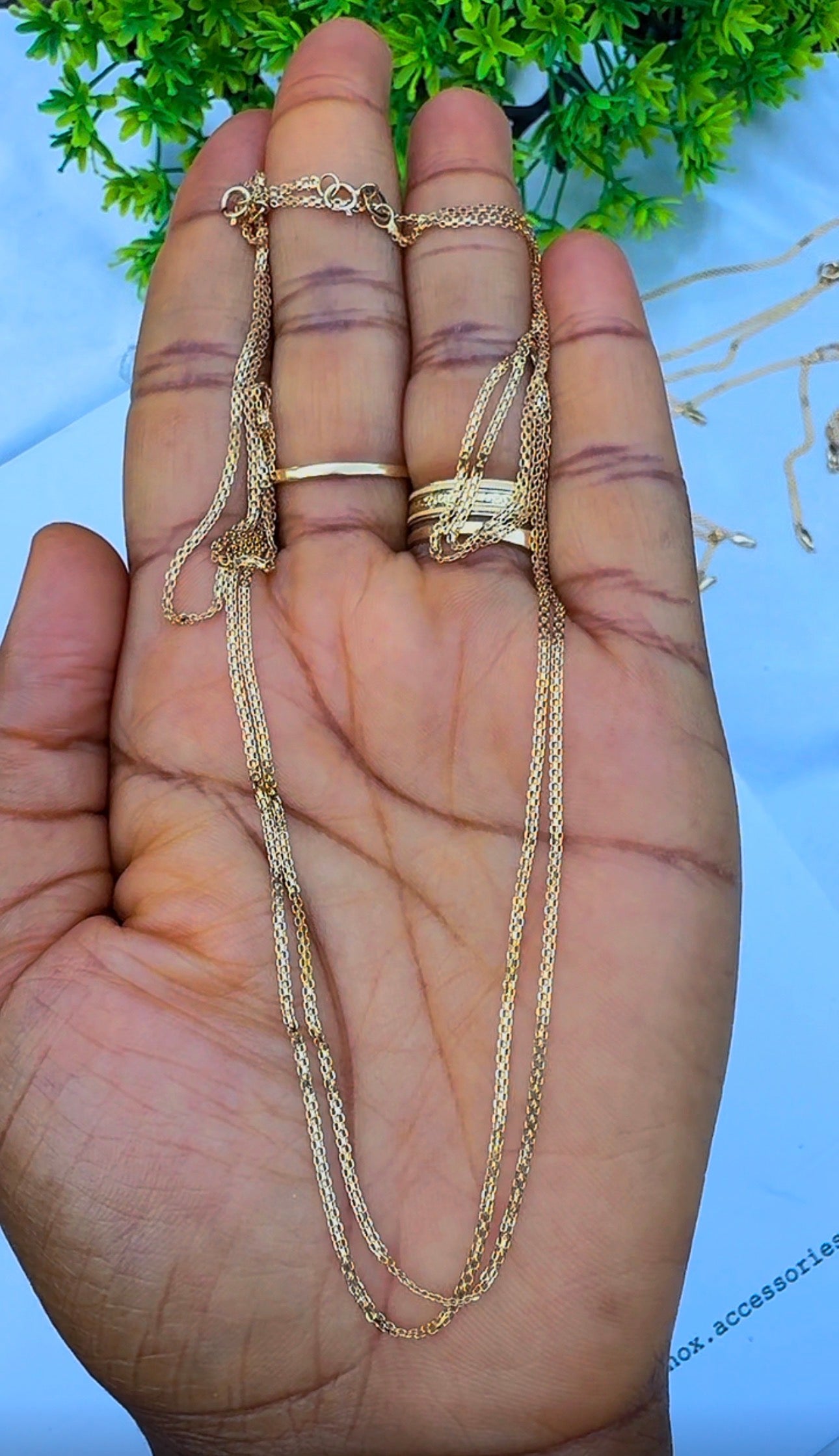 18ct Solid Gold Carpet Chain 20 Inches | Lightweight (1mm) | 1.74g