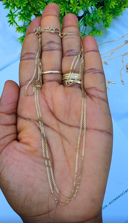 18ct Solid Gold Carpet Chain 20 Inches | Lightweight (1mm) | 1.74g