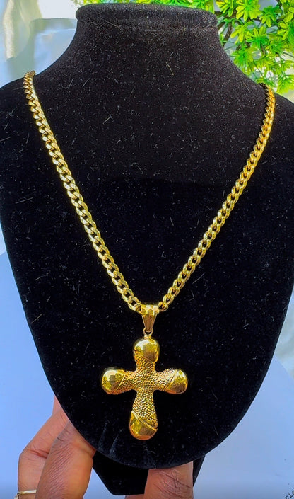 18ct Real Gold Cross Pendant (Extra) - 3.1g