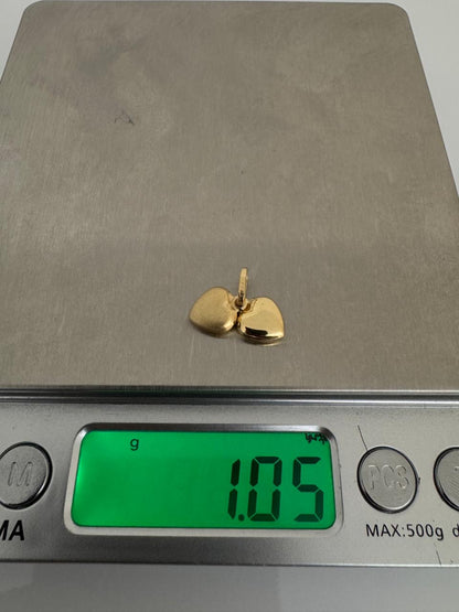 18K Solid Gold Twin Love Pendant | 1.05g