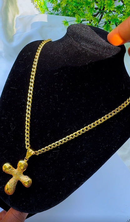 18ct Real Gold Cross Pendant (Extra) - 3.1g