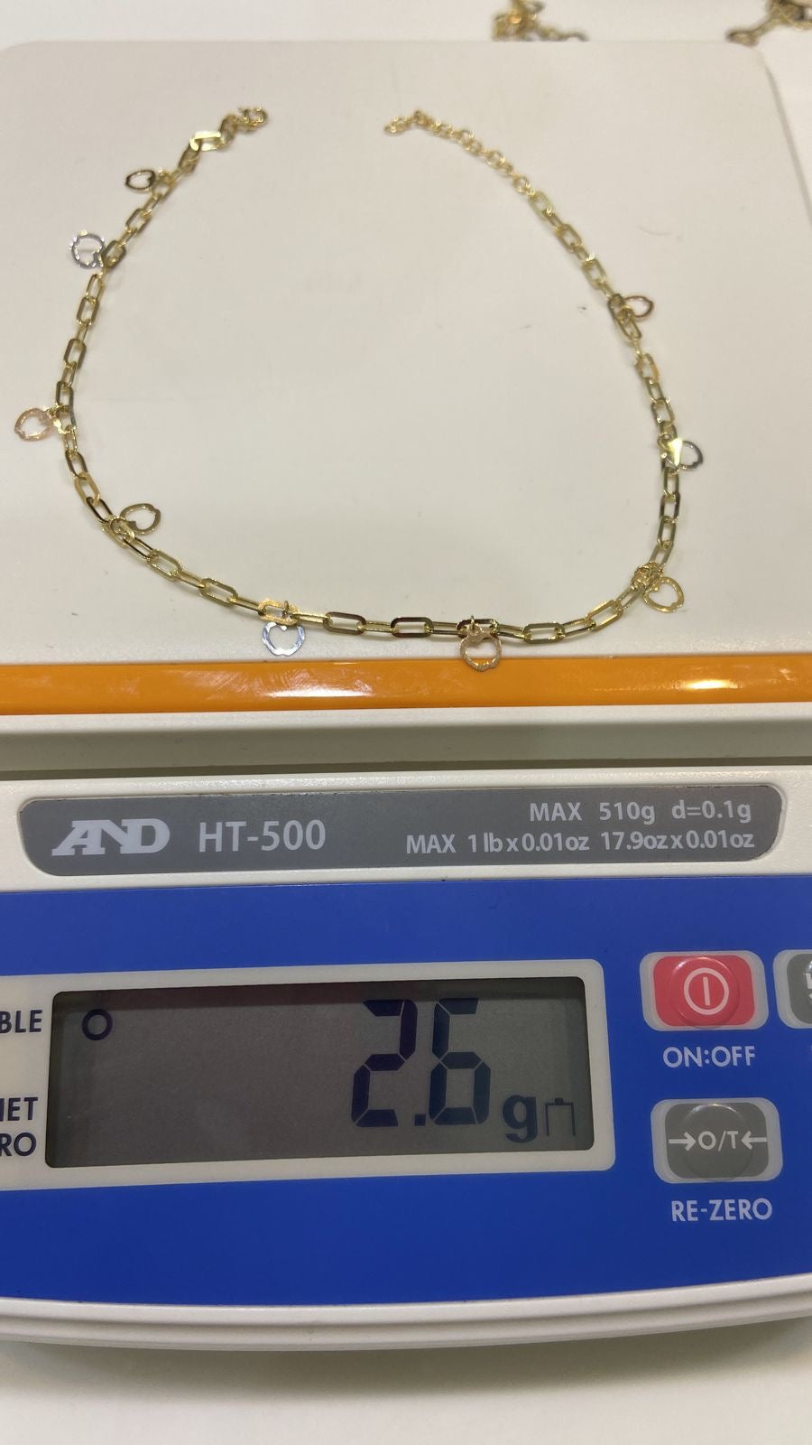 Degar 18Karat Pure Gold Charm Anklets 11inches