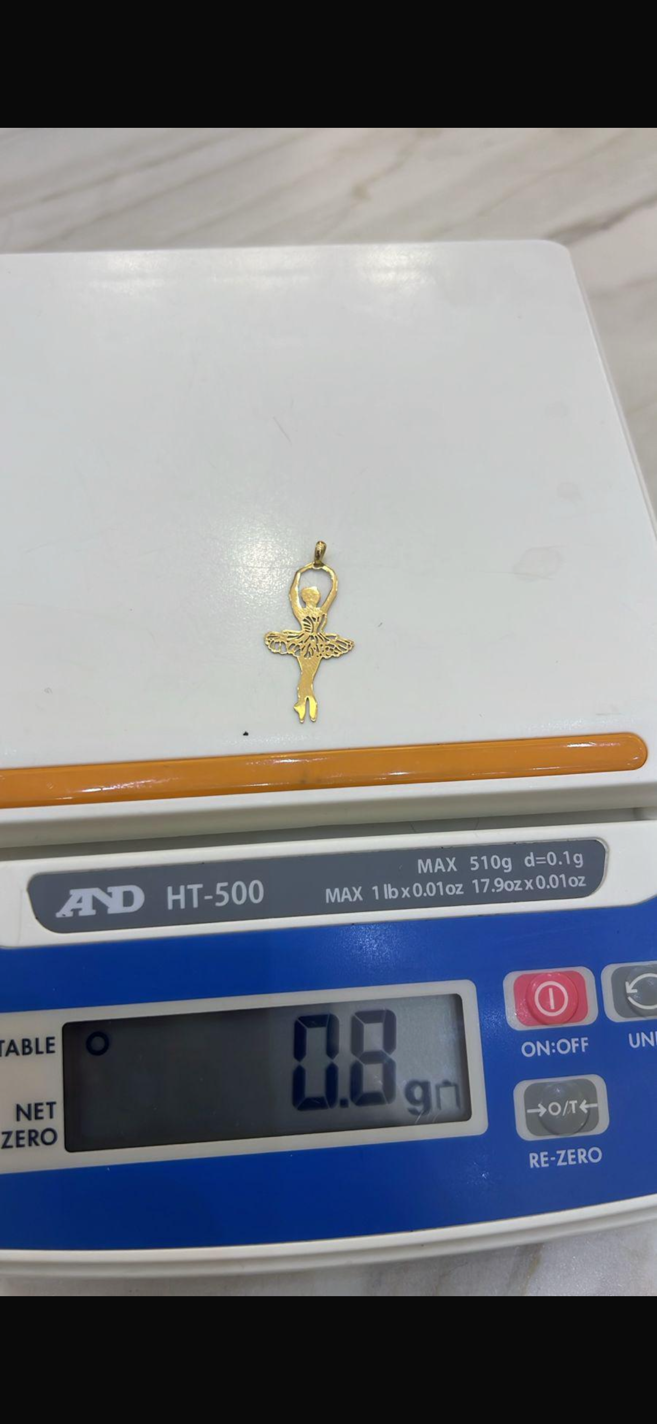 Dagac 18K Pure Gold Minimalistic Ballerina Pendant