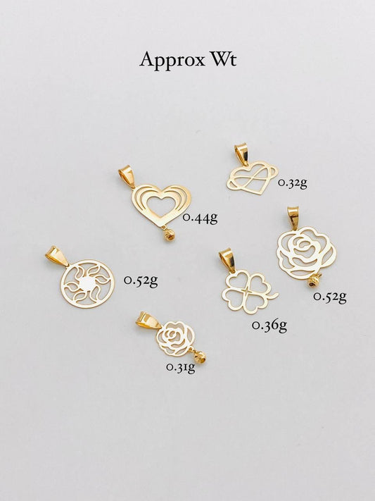 Deglax 18ct Solid Gold Pendants