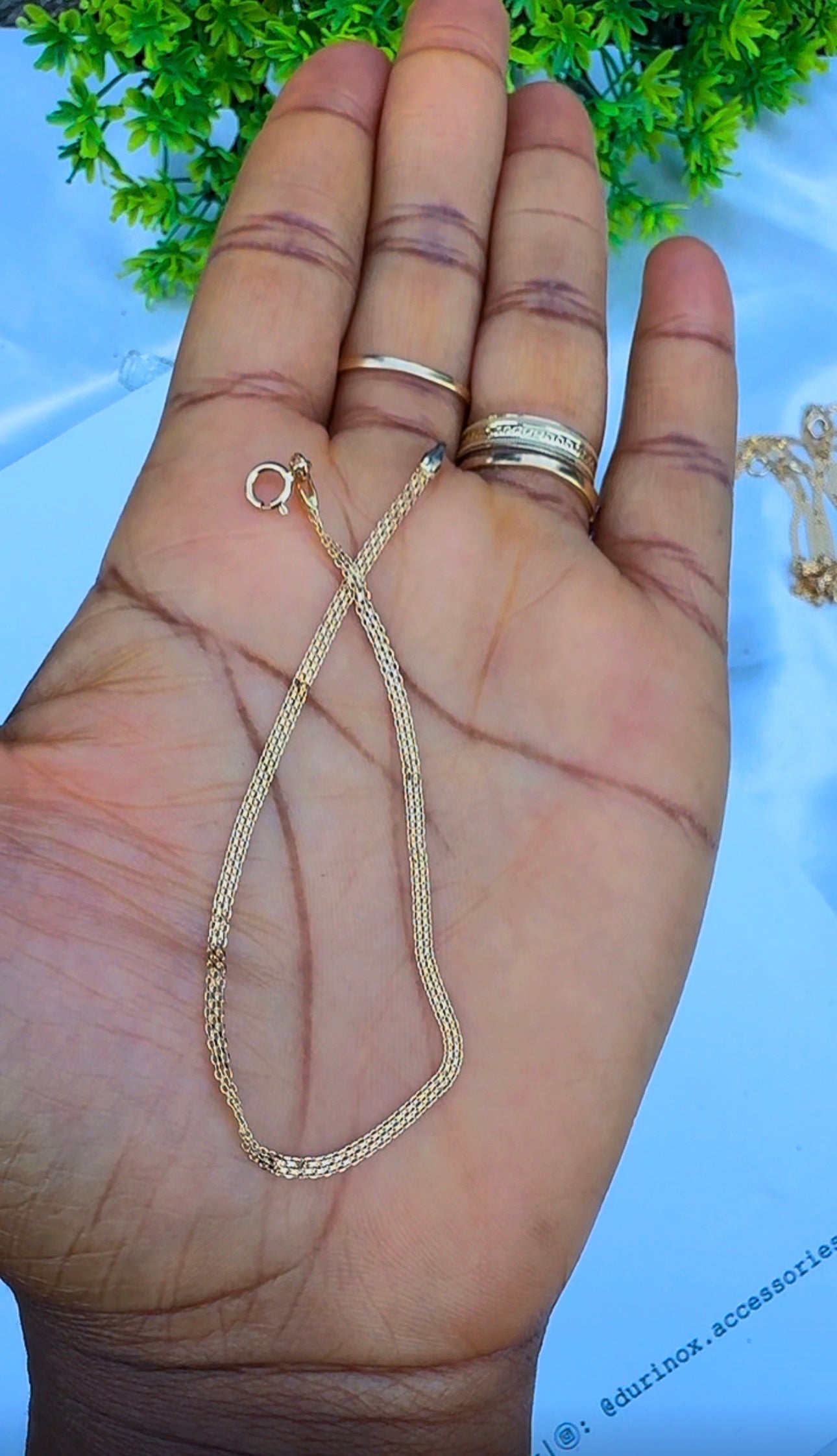 18ct Solid Gold Carpet Bracelets 7.5 Inches | 1.36g | Lightweight