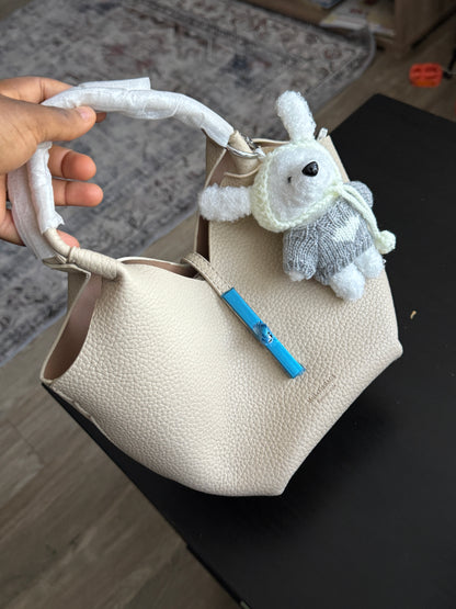 Biege Slouchy 3-in-1 Bucket Bag with Bunny Bag Charm | LARYZ Everyday - 043 | Medium