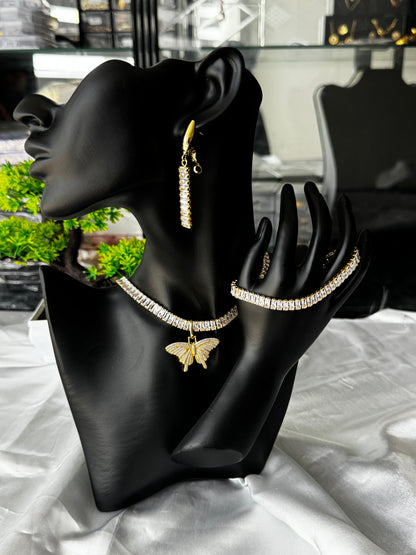 Buy Disbut 10karat Gold Plated Jewellery Set for Engagements & Parties