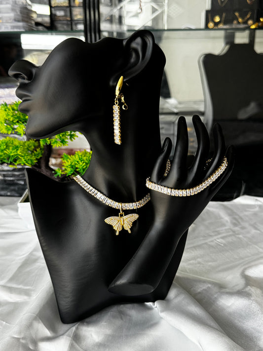 Buy Disbut 10karat Gold Plated Jewellery Set for Engagements & Parties