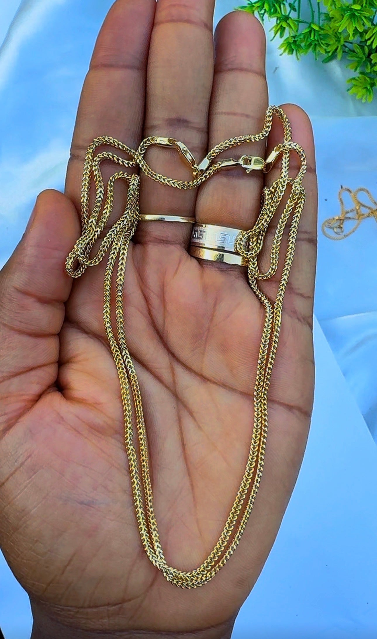 18K Solid Gold Franco Chain Necklace  | 18” - 24”