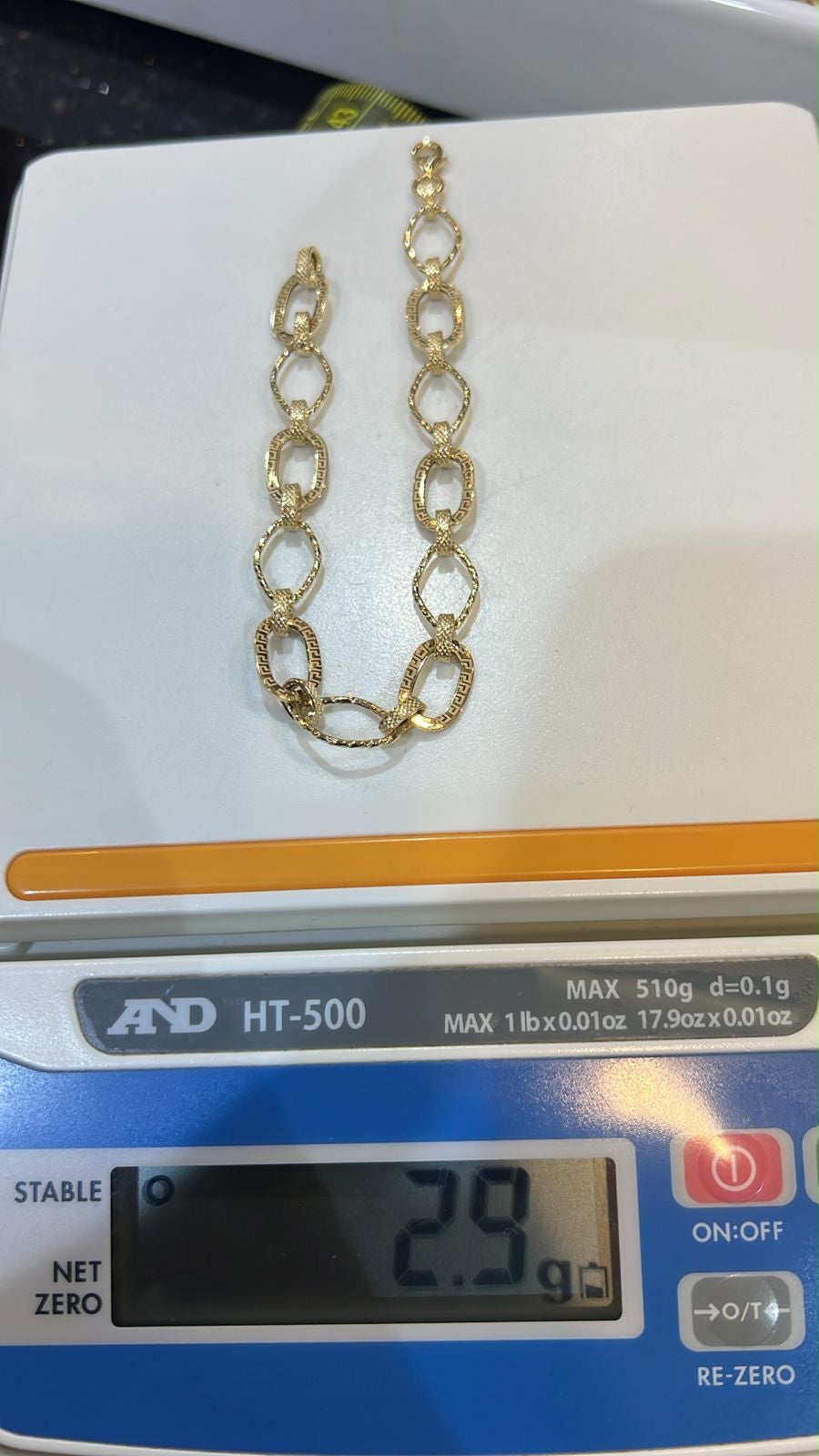 18 Karat Solid Gold Quad Chunky Bracelet 7.5 Inches (2.9g) | Medium