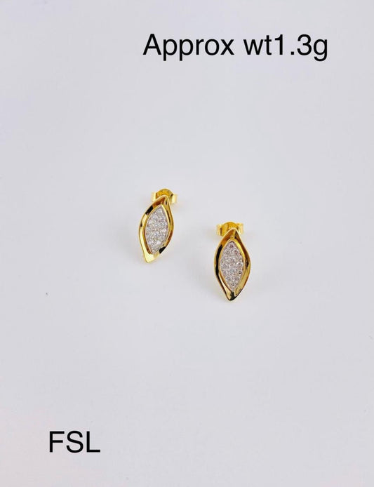 Degart 18Karat Gold Stud Earrings