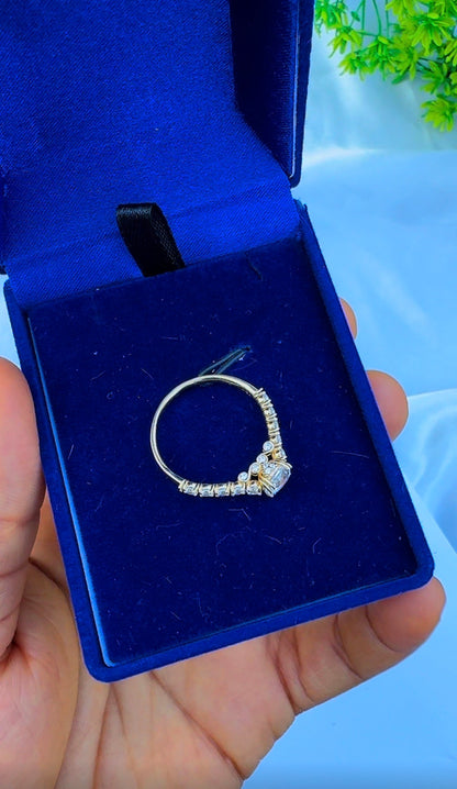 18K Solid Gold Engagement Ring For Women | Size 9 | 3.2g