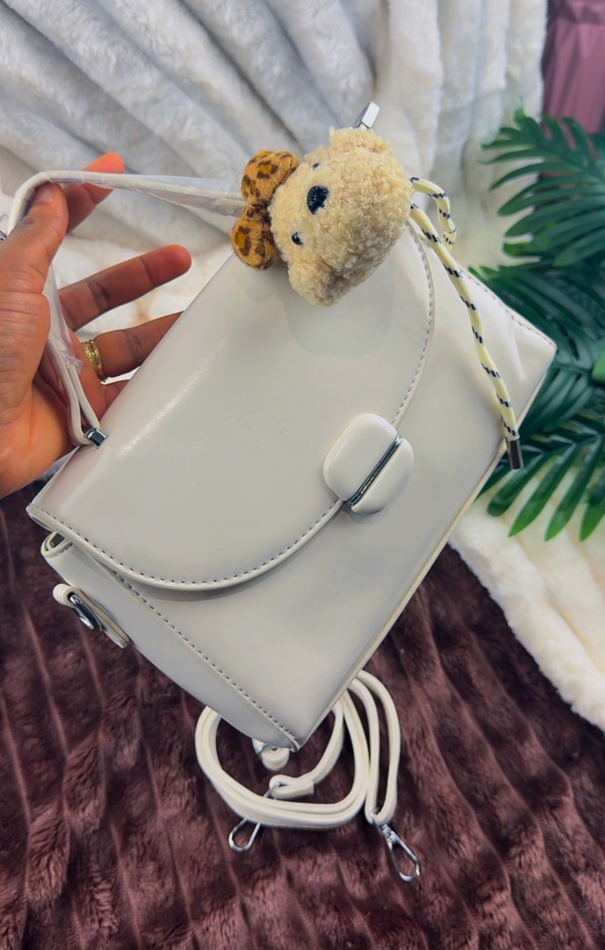 White Structured Women's Handbag | LARYZ Everyday - 019 | Small-Medium