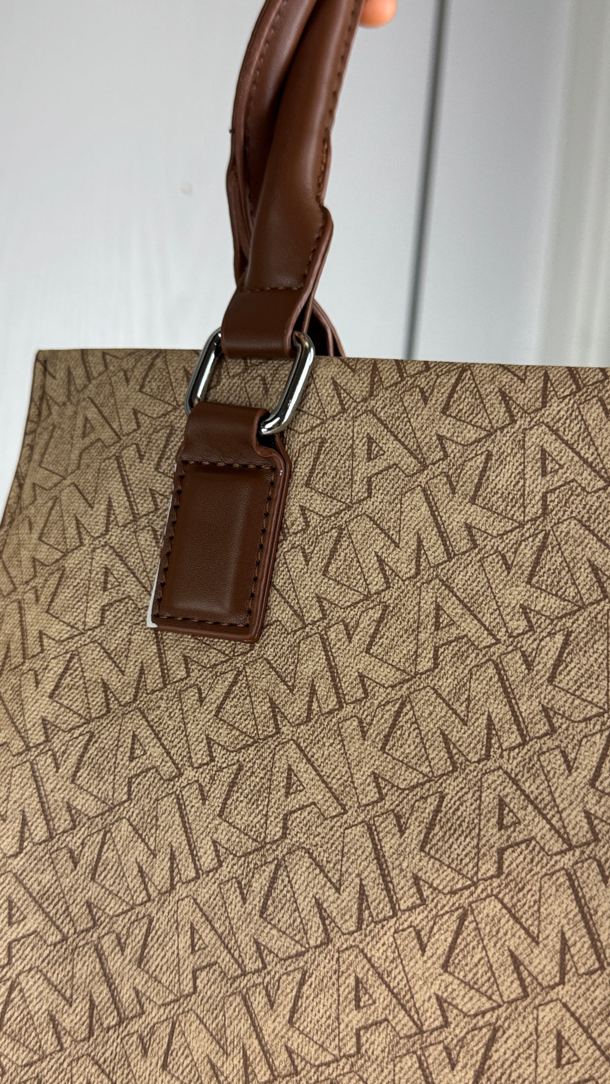 Monogram Canvas Top-Handle Satchel Handbag – Beige & Brown {Medium | Defective} - 010