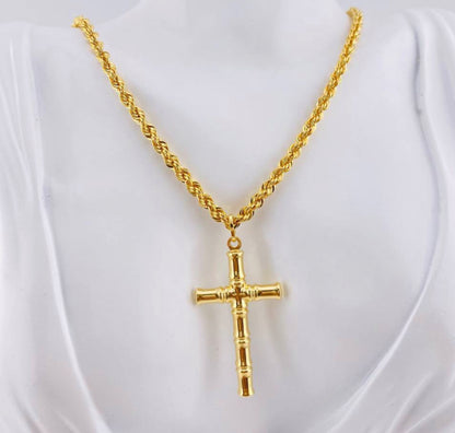 Dellarg 18ct Real Gold Dollar Chain Pendant