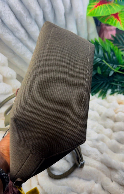 Olive Green Textured Fabric Tote Bag {Big} | LARYZ Everyday 012 | Big