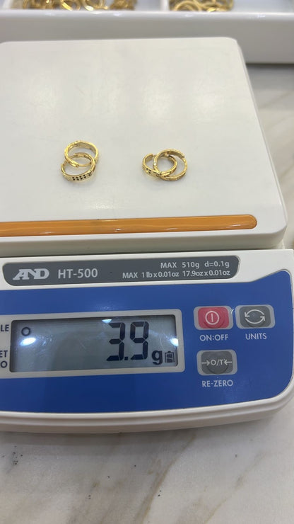 Degarh 18Karat Solid Gold Hoop Earrings