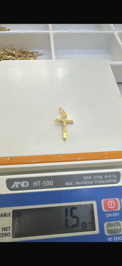 Deglac 18Karat Solid Gold Cross Pendants