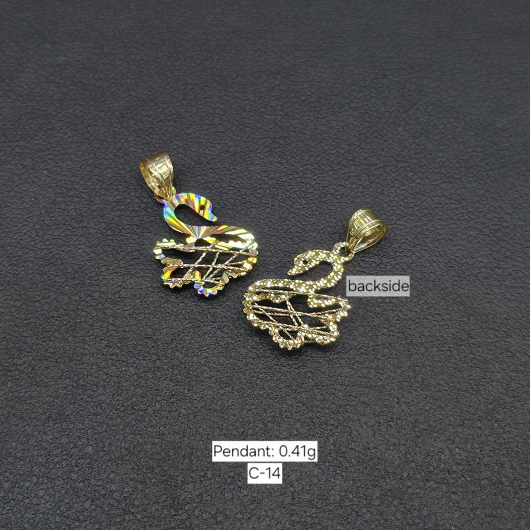 Dellarg 18ct Real Gold (Swan) Pendant