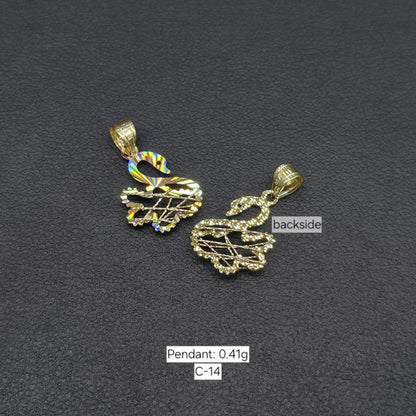 Dellarg 18ct Real Gold (Swan) Pendant