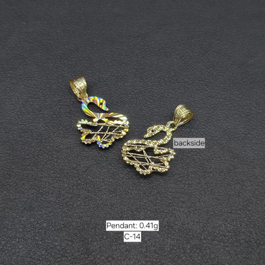 Dellarg 18ct Real Gold (Swan) Pendant