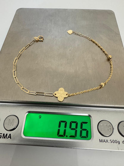 18K Solid Gold Dainty Lightweight Bracelet | Very Fragile (1g) (Extra)
