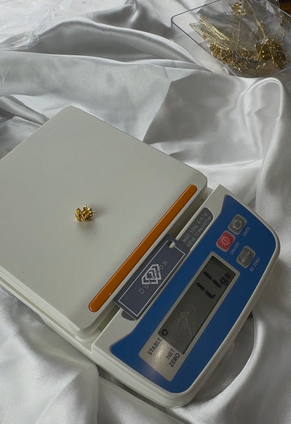 Diigab 21ct Real Gold Stud Earrings