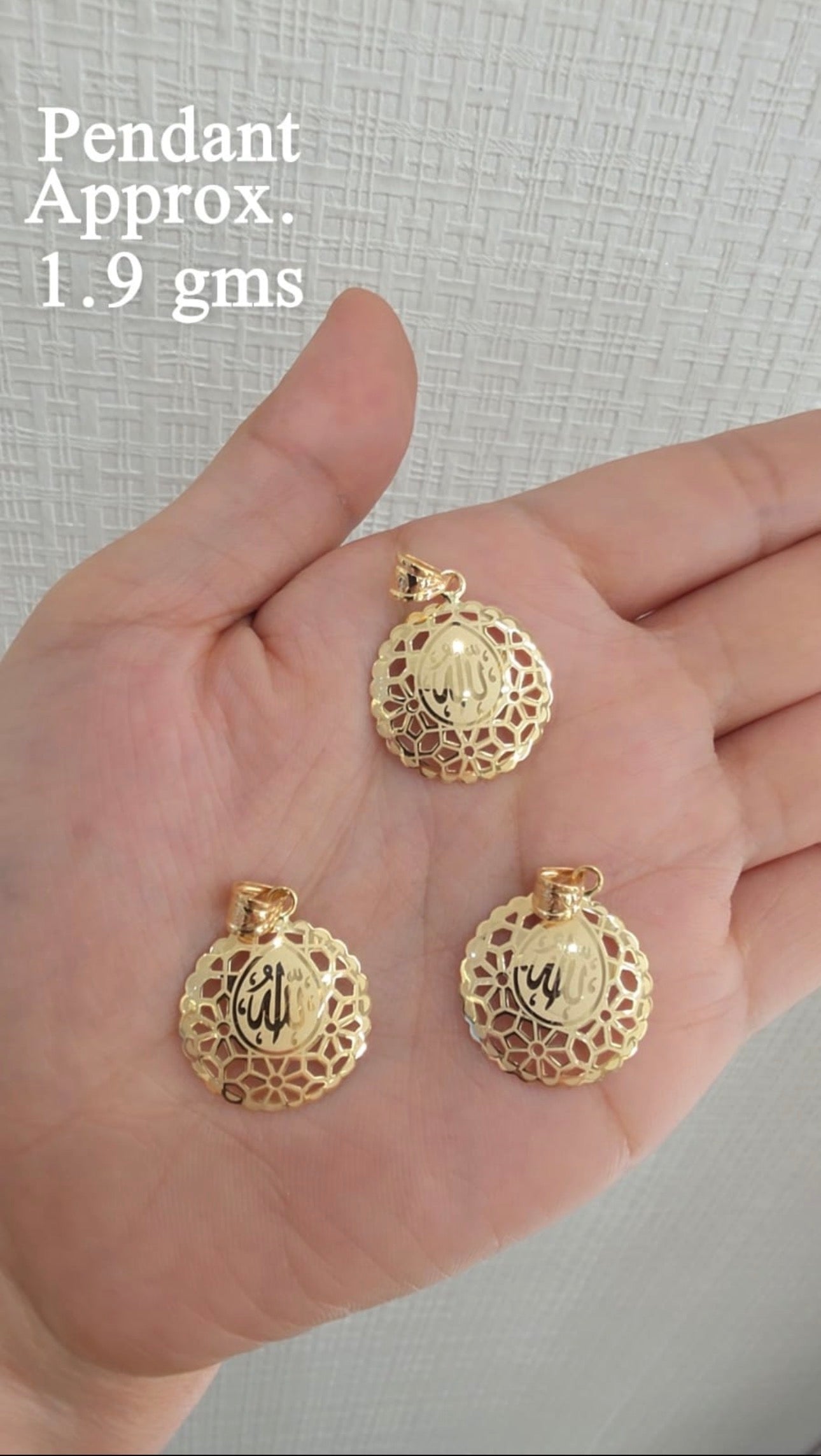 Degart 18 Karat Gold Allah Pendant