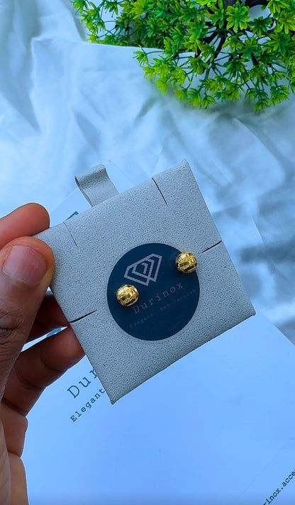 21 Karat Solid Gold Ball Stud Earrings | 1.8g & 2.0g | 3 Different Designs