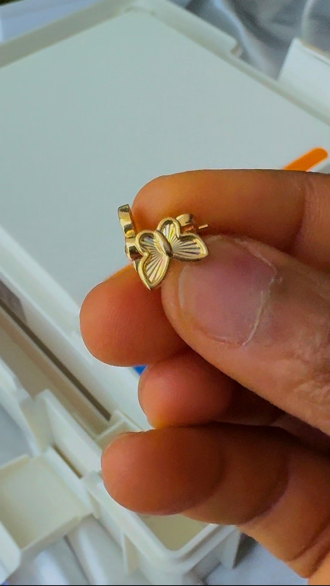 Diigab 18ct Real Gold Stud Earrings